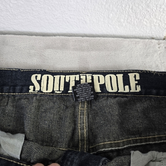 Southpole Jeans Mens 38x32 Blue Straight Hip Hop Streetwear Skater Denim Y2K - Picture 5 of 15